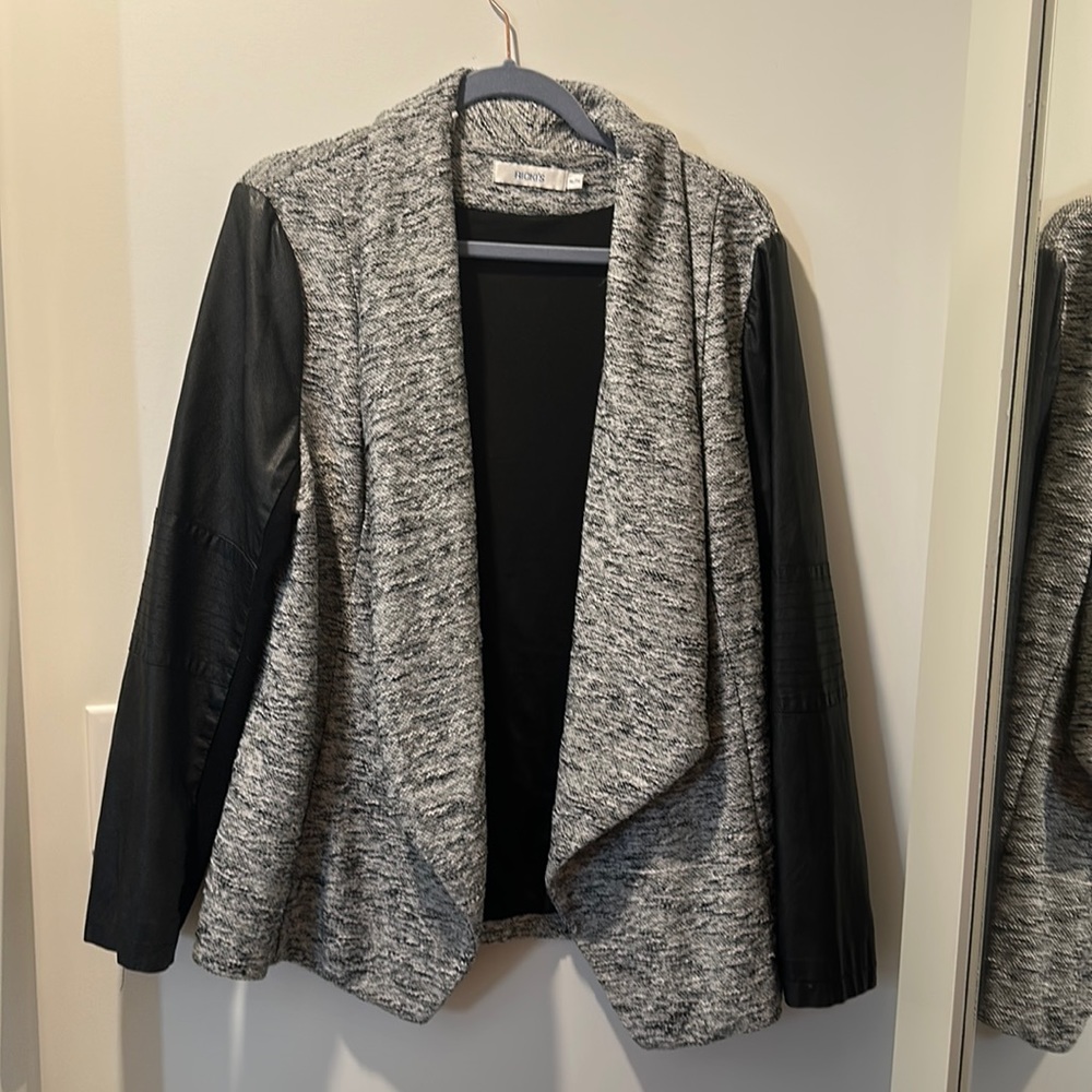 Black and Grey Blazer Jacket